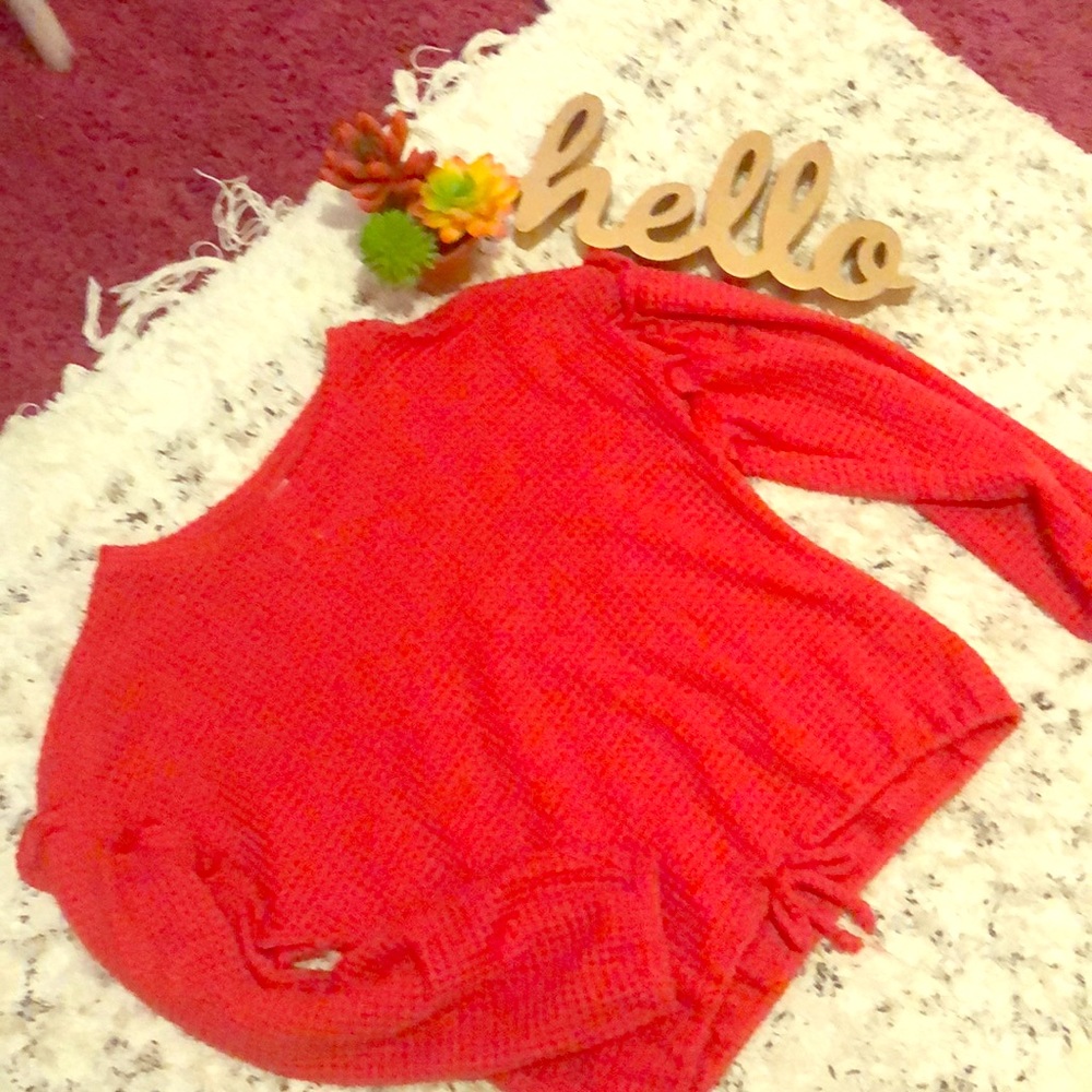 Knitted polyester /rayon top